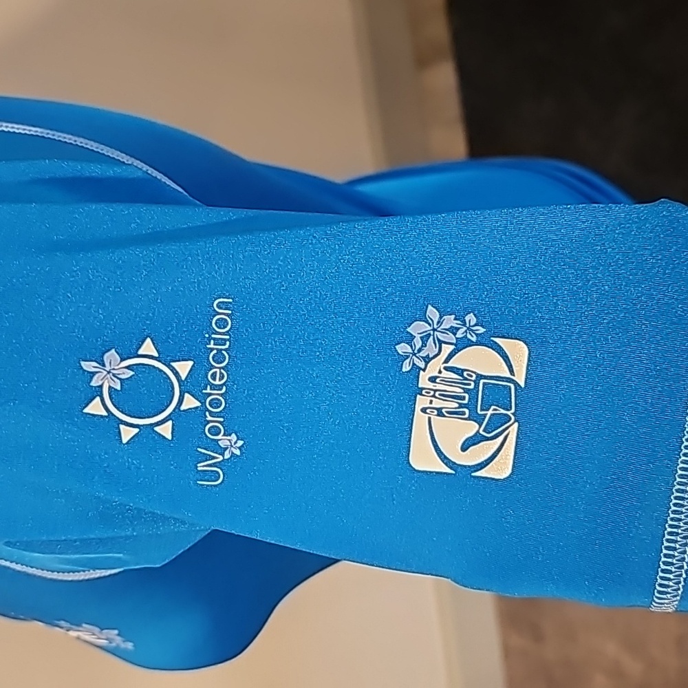Body glove blue swim shirt uv protection  - womens medium - Picture 3 of 7